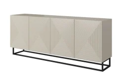 Bogart Komody*ASHA KOMODA 200 4D - cashmere / czarny stelaż