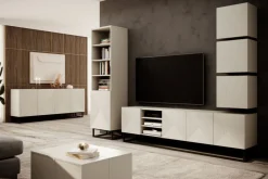 Bogart Komody*ASHA KOMODA 200 4D - cashmere / czarny stelaż