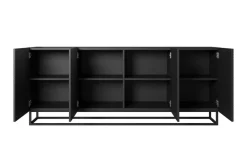 Bogart Komody*ASHA KOMODA 200 4D - czarny mat / stelaż