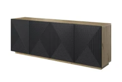 Bogart Komody*ASHA KOMODA 200 4D - czarny mat / artisan