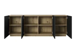 Bogart Komody*ASHA KOMODA 200 4D - czarny mat / artisan