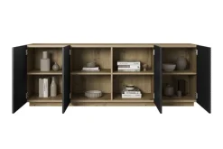 Bogart Komody*ASHA KOMODA 200 4D - czarny mat / artisan