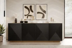 Bogart Komody*ASHA KOMODA 200 4D - czarny mat / artisan