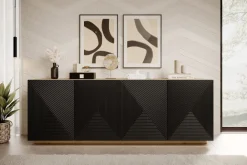 Bogart Komody*ASHA KOMODA 200 4D - czarny mat / artisan