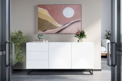 Bogart Komody*ASHA KOMODA 167 2D3SZ - biały mat / stelaż