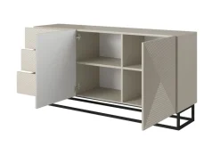 Bogart Komody*ASHA KOMODA 167 2D3SZ - cashmere / czarny stelaż