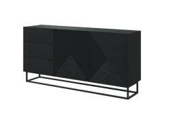 Bogart Komody*ASHA KOMODA 167 2D3SZ - czarny mat / stelaż