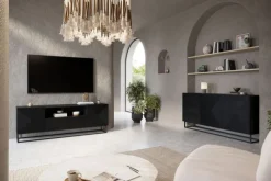 Bogart Komody*ASHA KOMODA 167 2D3SZ - czarny mat / stelaż