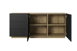 Bogart Komody*ASHA KOMODA 167 2D3SZ - czarny mat / artisan