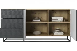 Bogart Komody*ASHA KOMODA 167 2D3SZ - rivier stone / artisan / stelaż