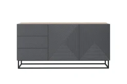 Bogart Komody*ASHA KOMODA 167 2D3SZ - rivier stone / artisan / stelaż