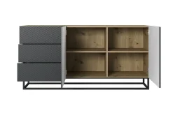 Bogart Komody*ASHA KOMODA 167 2D3SZ - rivier stone / artisan / stelaż