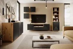 Bogart Szafki I Regały*ASHA REGAŁ 50 1D - czarny mat / artisan