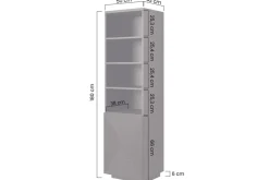Bogart Szafki I Regały*ASHA REGAŁ 50 1D - czarny mat / artisan