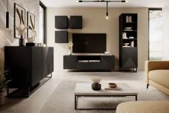 Bogart Szafki I Regały*ASHA REGAŁ 50 1D - czarny mat / stelaż