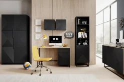 Bogart Szafki I Regały*ASHA REGAŁ 50 1D - czarny mat / stelaż