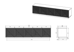 Bogart Szafki Rtv*ASHA RTV 200 5D - biały mat