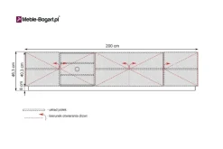 Bogart Szafki Rtv*ASHA RTV 200 5D - biały mat