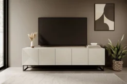 Bogart Szafki Rtv*ASHA RTV 200 5D - cashmere / czarny stelaż