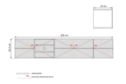 Bogart Szafki Rtv*ASHA RTV 200 5D - cashmere / wisząca