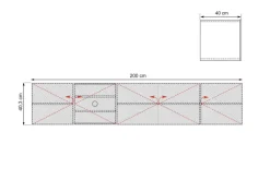 Bogart Szafki Rtv*ASHA RTV 200 5D - cashmere / wisząca