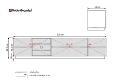 Bogart Szafki Rtv*ASHA RTV 200 5D - czarny mat