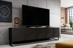 Bogart Szafki Rtv*ASHA RTV 200 5D - czarny mat / stelaż