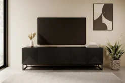 Bogart Szafki Rtv*ASHA RTV 200 5D - czarny mat / stelaż