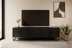 Bogart Szafki Rtv*ASHA RTV 200 5D - czarny mat / stelaż