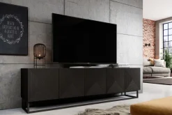 Bogart Szafki Rtv*ASHA RTV 200 5D - czarny mat / stelaż