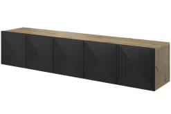 Bogart Szafki Rtv*ASHA RTV 200 5D - czarny mat / artisan / wisząca