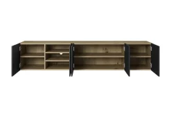 Bogart Szafki Rtv*ASHA RTV 200 5D - czarny mat / artisan / wisząca