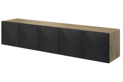 Bogart Szafki Rtv*ASHA RTV 200 5D - czarny mat / artisan / wisząca