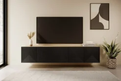 Bogart Szafki Rtv*ASHA RTV 200 5D - czarny mat / artisan / wisząca