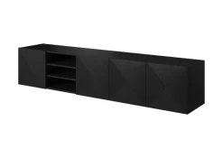 Bogart Szafki Rtv*ASHA RTV 200 5D z wnęką - czarny mat / wisząca