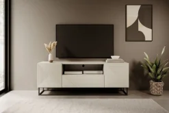 Bogart Szafki Rtv*ASHA RTV 167 2D1SZ - cashmere / czarny stelaż