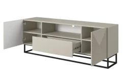 Bogart Szafki Rtv*ASHA RTV 167 2D1SZ - cashmere / czarny stelaż