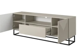 Bogart Szafki Rtv*ASHA RTV 167 2D1SZ - cashmere / czarny stelaż