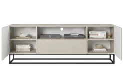 Bogart Szafki Rtv*ASHA RTV 167 2D1SZ - cashmere / czarny stelaż