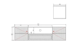 Bogart Szafki Rtv*ASHA RTV 167 2D1SZ - cashmere / wisząca