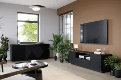 Bogart Szafki Rtv*ASHA RTV 167 2D1SZ - czarny mat