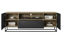 Bogart Szafki Rtv*ASHA RTV 167 2D1SZ - czarny mat / artisan / stelaż