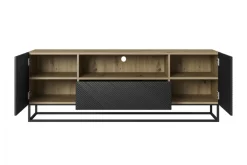 Bogart Szafki Rtv*ASHA RTV 167 2D1SZ - czarny mat / artisan / stelaż