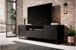 Bogart Szafki Rtv*ASHA RTV 167 2D1SZ - czarny mat / stelaż