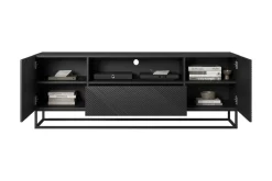 Bogart Szafki Rtv*ASHA RTV 167 2D1SZ - czarny mat / stelaż