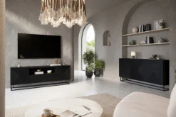 Bogart Szafki Rtv*ASHA RTV 167 2D1SZ - czarny mat / stelaż