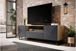 Bogart Szafki Rtv*ASHA RTV 167 2D1SZ - rivier stone / artisan / stelaż