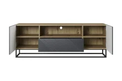 Bogart Szafki Rtv*ASHA RTV 167 2D1SZ - rivier stone / artisan / stelaż