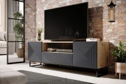 Bogart Szafki Rtv*ASHA RTV 167 2D1SZ - rivier stone / artisan / stelaż