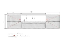 Bogart Szafki Rtv*ASHA RTV 167 2D1SZ - rivier stone / artisan / wisząca